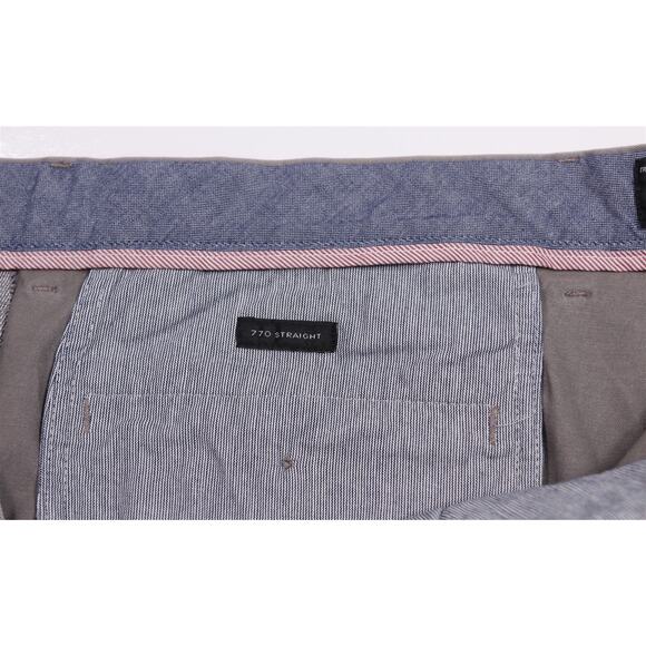 J. Crew 770 Straight Taupe Gray Cotton Stretch Flat Front Chino Pants 36x32 - Picture 7 of 8